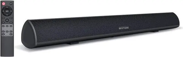 Main image of 80Watt 34Inch Sound bar, Bestisan Soundbar Bluetooth 5.0 Wireless and Wired Home Theater Speaker (DSP, HDMI-ARC, Bass Adjustable, Optical Cable Included)
