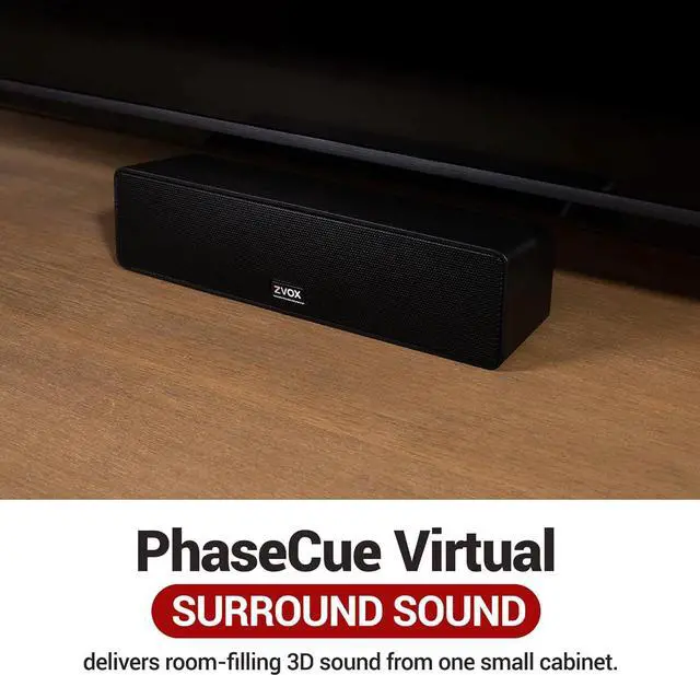 Alt view image 5 of 7 - ZVOX AccuVoice AV100 Compact TV Soundbar Speaker with 6 Levels of Voice Boost, Black