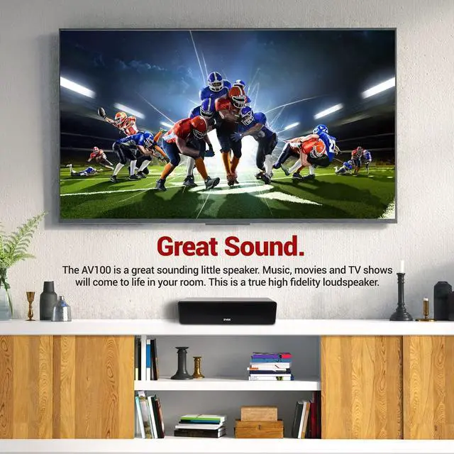 Alt view image 6 of 7 - ZVOX AccuVoice AV100 Compact TV Soundbar Speaker with 6 Levels of Voice Boost, Black