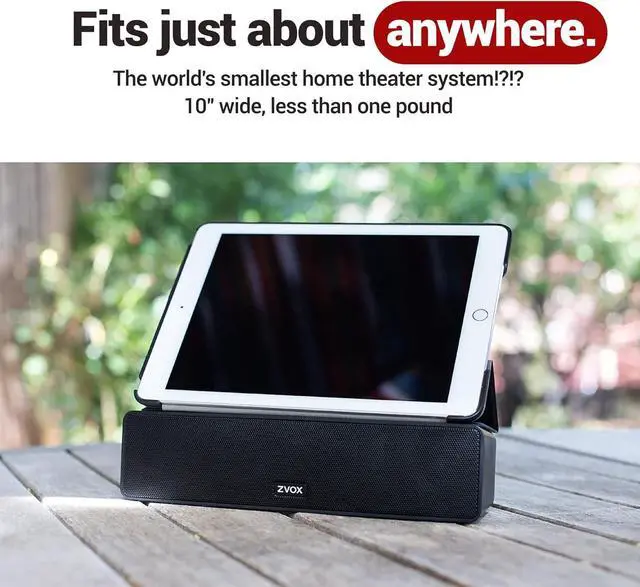 Alt view image 7 of 7 - ZVOX AccuVoice AV100 Compact TV Soundbar Speaker with 6 Levels of Voice Boost, Black