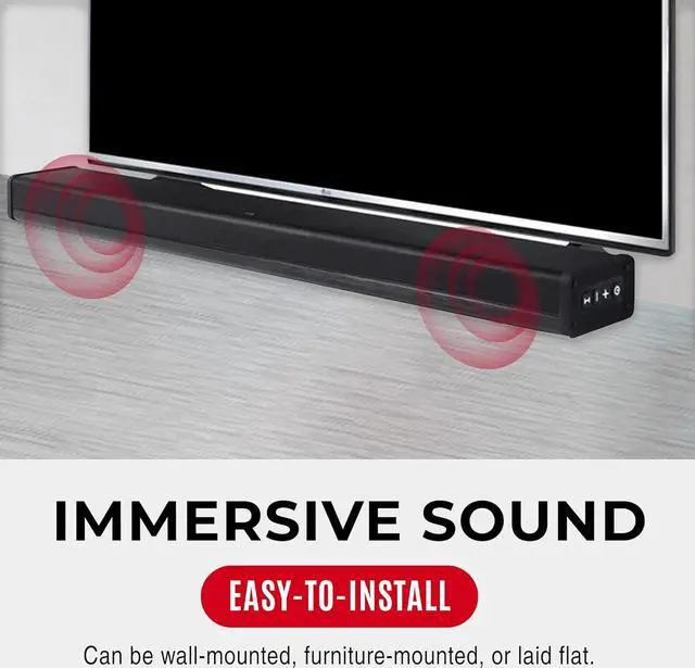Alt view image 3 of 7 - ZVOX SB500 Soundbar for TV, Home Speaker Bar Works with 50" to 90" TVs, Soundbar with Subwoofer Built-in, 6 Modes AccuVoice Dialogue Boost, Multi-Zone Audio and Hearing Technology