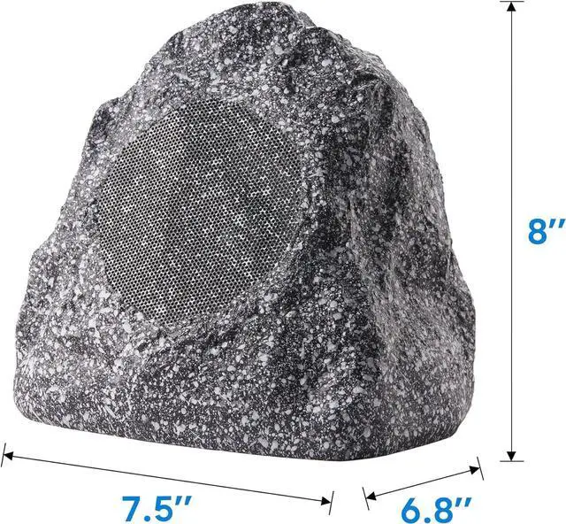 Alt view image 6 of 7 - Theater Solutions 4R4G New Wired Outdoor Garden Waterproof Granite Rock Patio Speakers (set of 4)