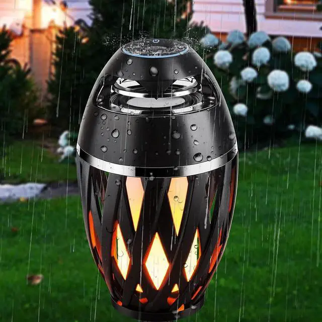 Alt view image 3 of 7 - Flame Outdoor Bluetooth Speakers, LED Table Lamp Speaker, Flame Light Speaker, Portable Wireless Waterproof Outdoor/Indoor LED Flickers Speaker with Handle, Gifts for Men (A1+)