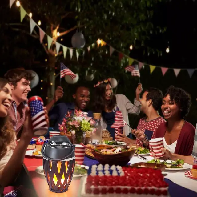 Alt view image 6 of 7 - Flame Outdoor Bluetooth Speakers, LED Table Lamp Speaker, Flame Light Speaker, Portable Wireless Waterproof Outdoor/Indoor LED Flickers Speaker with Handle, Gifts for Men (A1+)
