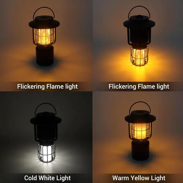 Alt view image 2 of 7 - Outdoor Bluetooth Speaker, IP65 Waterproof Wireless Speaker with 3 Lights Modes, Outdoor Camping Portable Speaker Gift for Men Emergency, Hiking, Party (2 Pack)
