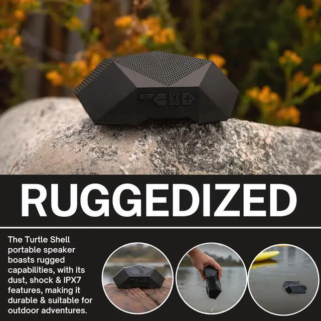 Alt view image 4 of 7 - Outdoor Tech - Turtle Shell 4.0 Portable Rugged Wireless Bluetooth Speaker - 360 Degree Sound with Hi-Fi Audio - IPX7-Rated Waterproof, Dustproof, and Shockproof