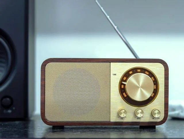 Alt view image 2 of 7 - FM Radio with Bluetooth Retro Bluetooth Speaker Vintage Radio with SD/USB Memory Music Player Function, Wireless Streaming from Smartphone, Up to 10 Hours Playback (Walnut)