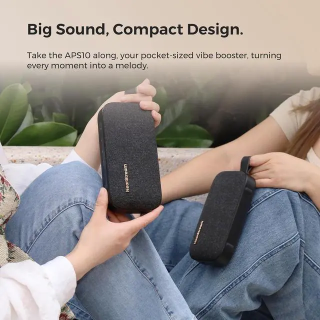 Alt view image 3 of 7 - Portable Bluetooth Speaker, Wireless Speakerphone with Microphone, Powerful Sound, USB Speaker with 15H Playtime, Support Multiple Speaker Pairing for Home, Outdoors, APS10