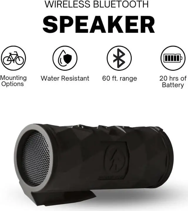 Alt view image 3 of 6 - Outdoor Tech - Buckshot 2.0 Rugged Waterproof Super-Portable Wireless Bluetooth Speaker, Red - Perfect for Biking, Camping, Hiking, Pool, Beach, Boat, Golf Cart, and Other Outdoor Activities