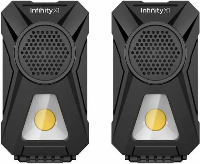 Alt view image 2 of 6 - Stereo, Wireless, Rechargeable 700 Lumens Worklight with Bluetooth Speakers 2-Pack Black -