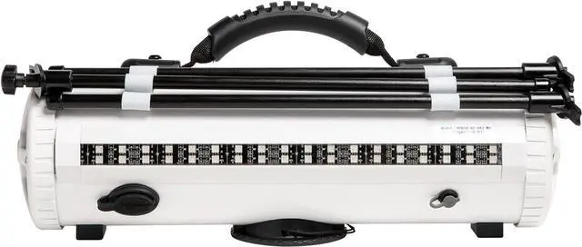 Alt view image 3 of 7 - Bazooka Party Bar Mini | Portable Bluetooth IP66 Waterproof Speaker | RGB Lights | Party Button Pairing | Up to 70 HRS Battery Life | 6 Marine Grade Speakers | White