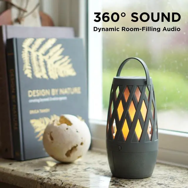 Alt view image 6 of 7 - Limitless TikiTunes Pro Portable Bluetooth 10-Watt Speaker with 3-Mode LED Flame Light, Pair up to 100 Speakers, 4000 mAh Battery for iPhone/iPad/Android (Graphite)