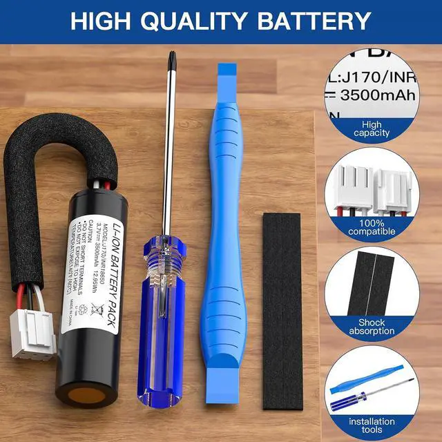 Alt view image 4 of 7 - Kratax 3500mAh Rechargeable Replacement Battery for Harman Kardon Onyx Studio 1/2/3/4 Wireless Bluetooth Speaker, Real Capacity HK Onyx Battery, Same Quality as Original Battery