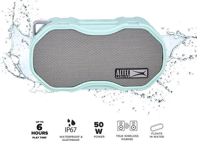 Alt view image 6 of 6 - Altec Lansing Waterproof Bluetooth Speakers Bundle - LifeJacket Mini with Lights, 16 Hour Playtime & Baby Boom XL, Deep Bass, 1 Pack