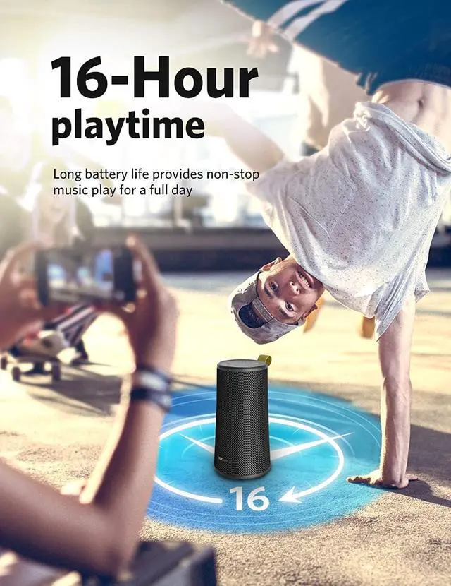 Alt view image 3 of 7 - EarFun® UBOOM Bluetooth Speaker, [24W Stereo Sound] Boom Bass, 360° Surround Sound, Sweatshield IPX7 Waterproof, Indoor & Outdoor Modes, Dual Pairing, 24Hrs, Portable Wireless Speaker for iPhone etc