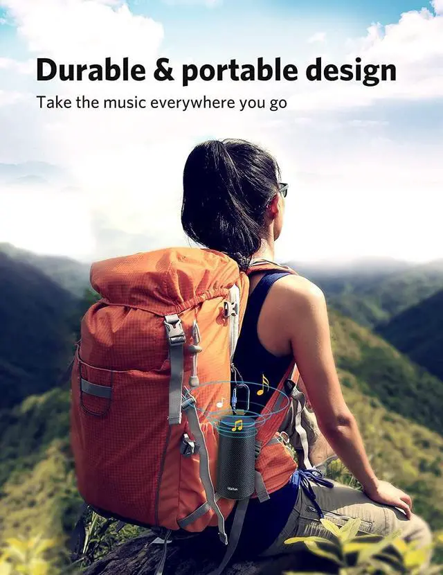 Alt view image 7 of 7 - EarFun® UBOOM Bluetooth Speaker, [24W Stereo Sound] Boom Bass, 360° Surround Sound, Sweatshield IPX7 Waterproof, Indoor & Outdoor Modes, Dual Pairing, 24Hrs, Portable Wireless Speaker for iPhone etc