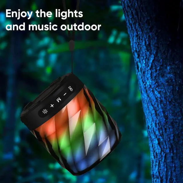 Alt view image 6 of 7 - LFS Bluetooth Speakers,Premium 20W Sound Portable Speakers Bluetooth Wireless,TWS Bluetooth 5.0 Outdoor Speakers with Stable Connection,LED Lights Waterproof Bluetooth Speaker,20H playtime