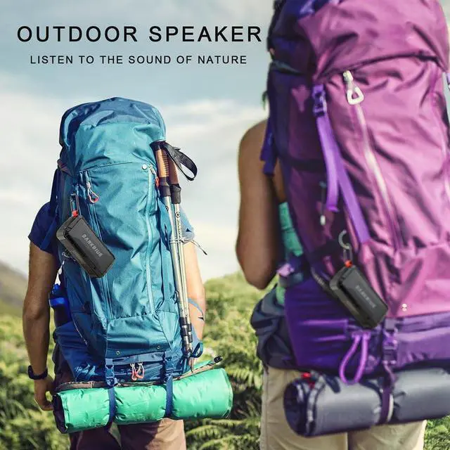 Alt view image 3 of 7 - DarkBlue The Next Generation Ultra Outdoor Portable Wireless Bluetooth Speakers,with Amazing Enhanced Super Bass,10W+ Louder Volume, Hands Free, FM Radio, TF Card, IPX6 Waterproof (Black)