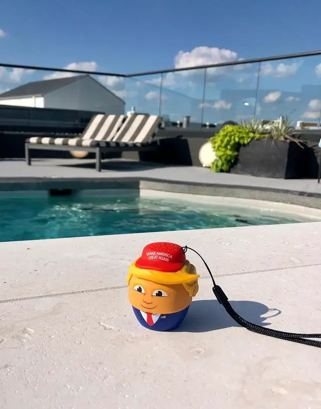 Alt view image 7 of 7 - Trump 2024 MAGA Mini Bluetooth Speaker Portable Patriotic Wireless Sound with US Flag Design, 3-Watt Output, Compatible with iPhone/Android, Compact Travel Speaker for MAGA Fans & GOP Supporters