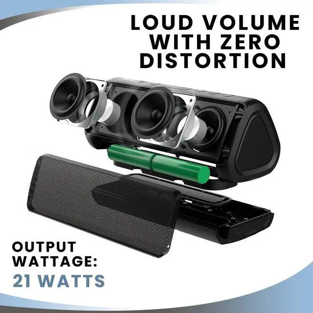 Alt view image 5 of 7 - OontZ Angle 3 PRO Dual Edition Bluetooth Speaker, Two Speaker Edition, 21-Watts, Exceptional Sound & Bass, 100ft Wireless Range, Waterproof