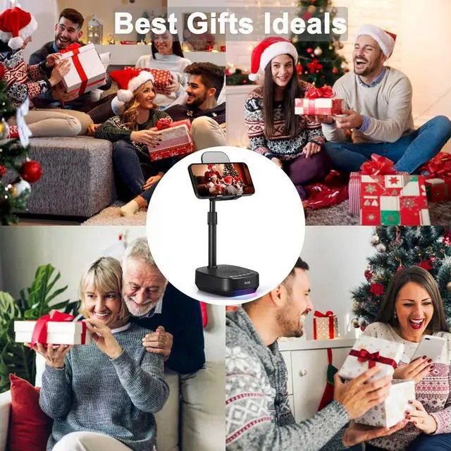 Alt view image 4 of 7 - OLES Gifts for Men Him, Cell Phone Stand with Wireless Speaker(7-11Height), Birthday Gifts for Men, Gifts Him, Phone Holder for iPhone/Android/Tablet, Unique Gifts for Dad Him Mom, Women Gifts