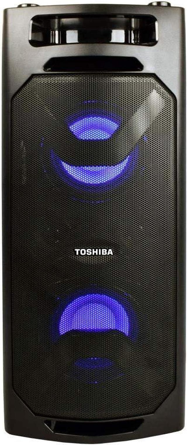 Alt view image 4 of 4 - Toshiba TY-ASC50 Wireless Speaker System w/FM Stereo Radio | 50 Watt Outdoor Bluetooth Speaker | Party Speakers w/Rechargeable Batteries & MP3 Function | 3.5mm Stereo Earphone Jack | 2 USB Inputs