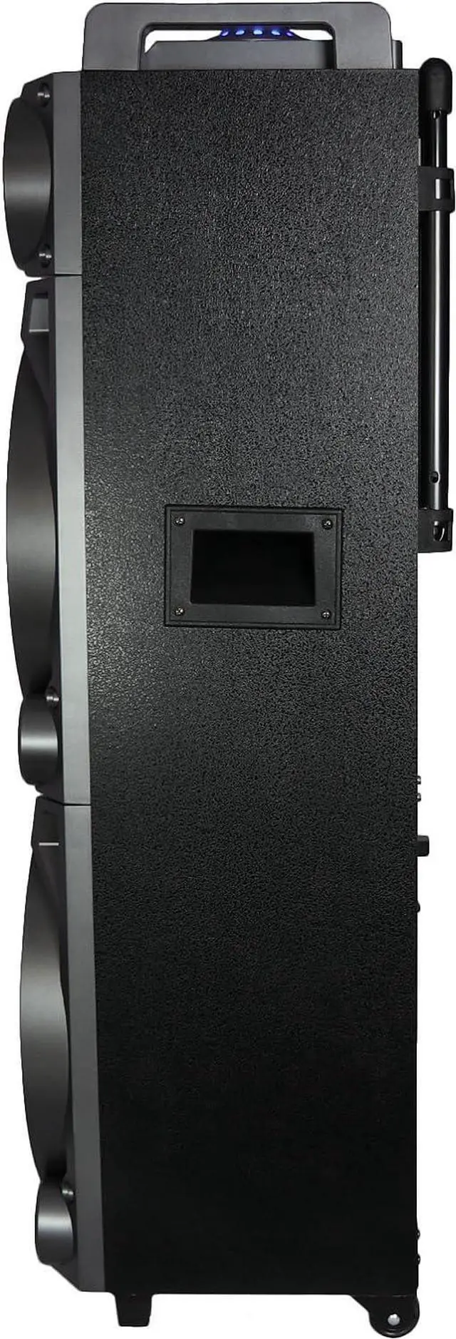 Alt view image 4 of 6 - Befree Sound Dual 10 Inch Subwoofer Bluetooth Portable Party Speaker with Sound Reactive Party Lights, USB/SD Input, Rechargeable Battery, Remote Control and 2 Wireless Microphones