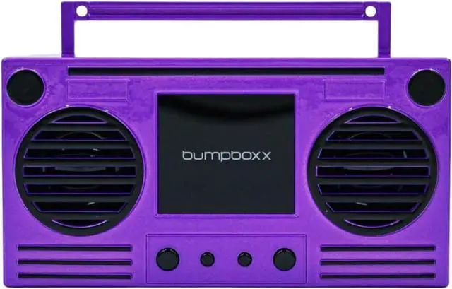 Alt view image 2 of 4 - Bumpboxx MicroBoom Wearable Necklace Bluetooth Speaker Boombox | Bluetooth Portable Speaker | includes 24 Chain & Rechargeable LI-ION Battery | Add Music to The Latest Fashion Trend | Poppoin Purple