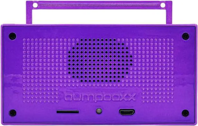 Alt view image 3 of 4 - Bumpboxx MicroBoom Wearable Necklace Bluetooth Speaker Boombox | Bluetooth Portable Speaker | includes 24 Chain & Rechargeable LI-ION Battery | Add Music to The Latest Fashion Trend | Poppoin Purple