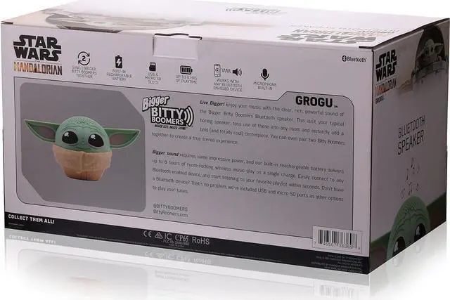 Alt view image 7 of 7 - Bitty Boomers Bigger Star Wars: Grogu 8 Inch Wireless Bluetooth Speaker