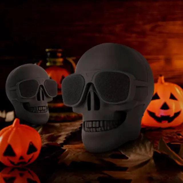 Alt view image 2 of 7 - Skull Speaker, Portable Bluetooth Speakers Unique Speaker 8W Output Bass Stereo Compatible for Desktop PC/Laptop/Mobile Phone/MP3/MP4 Player for Halloween Decorations for Gift Party