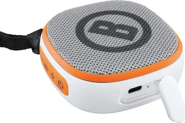 Alt view image 6 of 7 - Bushnell Disc Jockey -Bluetooth -Speaker, Lightweight Disk Golf -Speaker with Distance to Basket -GPS, White/Orange, Small