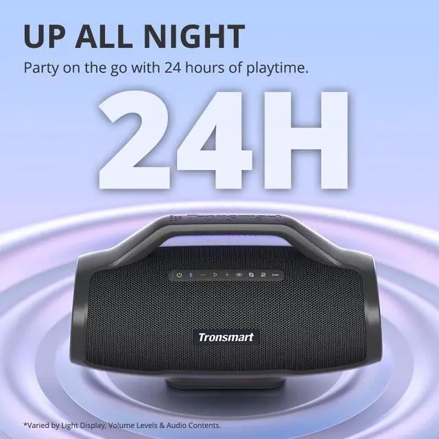 Alt view image 6 of 7 - Tronsmart Bang Max Portable Bluetooth Speaker, 130W Powerful Loud Speaker with Deep Bass, Party Sync, IPX6 Waterproof, 24H Playtime, Customized EQ & Light Show,Portable Speaker with Handle for Outdoor