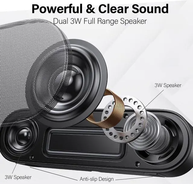 Alt view image 3 of 7 - ZETIY Updated Computer Speaker, USB Powered Speaker for Desktop,Windows PC,Mac. Portable Mini Sound bar-Plug and Play with Volume Control and Mute Button (USB-C to USB Adapter Included)