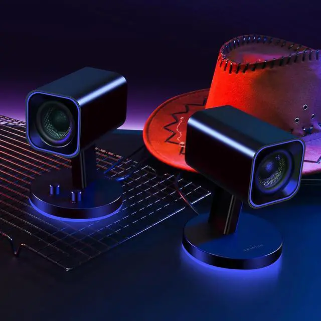 Alt view image 7 of 7 - SW202 24W Computer Gaming PC Speakers - Built-in 16bit DAC Dynamic 3D Surround Sound - Bluetooth 5.2 USB 3.5mm Aux Inputs- Three EQ Sound Mode - RGB Backlit Multimedia Speakers (Pair, Black)