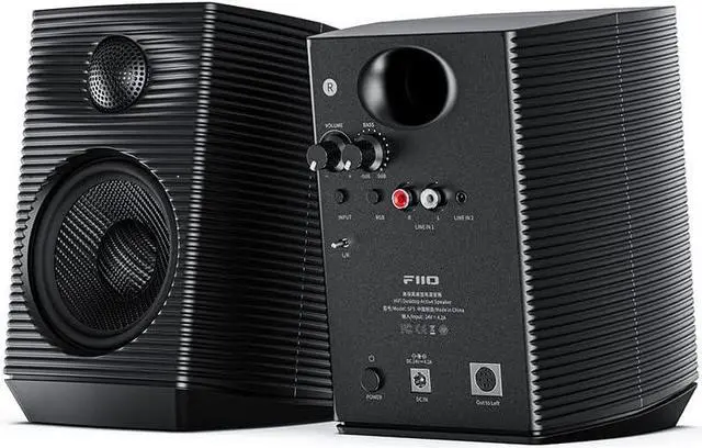Main image of FiiO SP3 Powered HiFi Active Desktop Speakers - 80W Stereo Computer Speakers and Home Music Sound System with AUX Audio/RCA, 2-Way (Black)