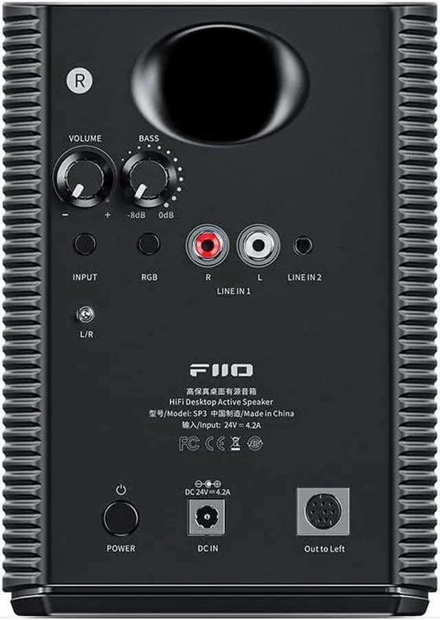 Alt view image 3 of 7 - FiiO SP3 Powered HiFi Active Desktop Speakers - 80W Stereo Computer Speakers and Home Music Sound System with AUX Audio/RCA, 2-Way (Black)