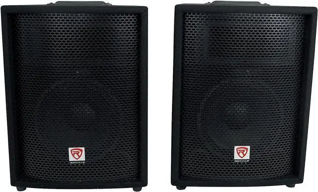 Alt view image 3 of 7 - Rockville RPG2X10 V2 10 in Package PA System 200W RMS / 800W Peak, 4-Channel Powered Mixer with Bluetooth, 2 Speakers, 2 Stands, 2 RMM-XLR Mics, USB SD MP3, for DJ Karaoke Events