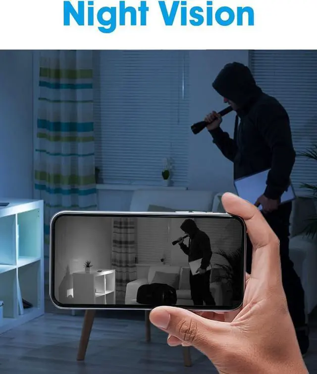 Alt view image 4 of 5 - Hidden Camera Clock Spy Camera HD 1080P WiFi Camera with Night Vision Motion Detection Small Surveillance Security Nanny Cams with Video Indoor/Home/Office