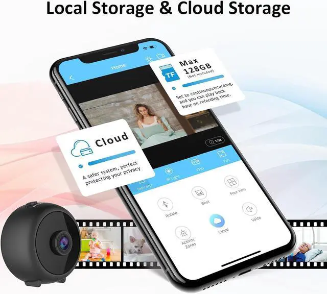 Alt view image 4 of 7 - Mini Spy Camera WiFi Hidden Camera 2024 Upgraded 4K Smallest Home Security Wireless Nanny Cam Tiny Long Standby Motion Detection Alerts Night Vision Real Time Record Surveillance Camera for Indoor