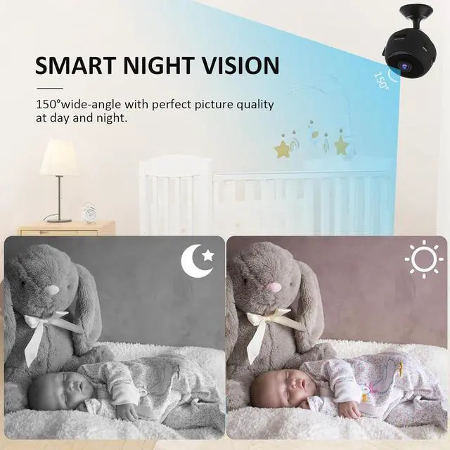 Alt view image 7 of 7 - Mini Spy Camera WiFi Hidden Camera 2024 Upgraded 4K Smallest Home Security Wireless Nanny Cam Tiny Long Standby Motion Detection Alerts Night Vision Real Time Record Surveillance Camera for Indoor