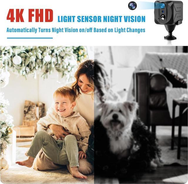 Alt view image 5 of 6 - 2024 Upgraded Mini Spy Camera Hidden Camera,4K WiFi Wireless Camera, 100 Days Standby Battery Life,AI Motion Detection Alerts,Nanny Cam Security Cam for Indoor,Home,Baby,Pets