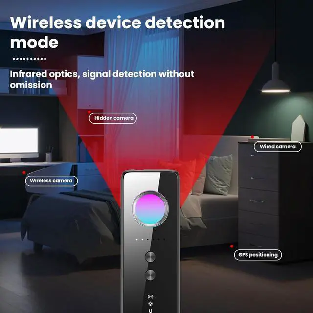 Main image of Hidden Camera Detectors-Camera Detector,Hidden Camera Detector,camera detector spy camera finder,Camera Detector for Hotels,GPS Tracker Detector,6 levels sensitivity 4 modes,Standby time 10 week