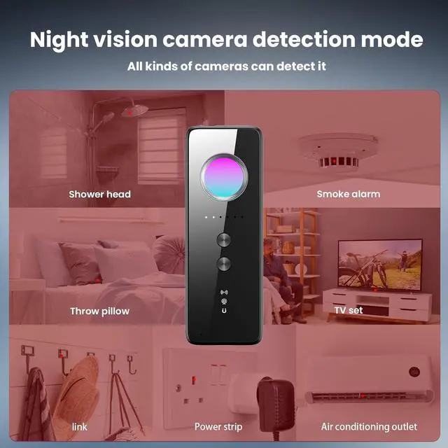 Alt view image 3 of 6 - Hidden Camera Detectors-Camera Detector,Hidden Camera Detector,camera detector spy camera finder,Camera Detector for Hotels,GPS Tracker Detector,6 levels sensitivity 4 modes,Standby time 10 week