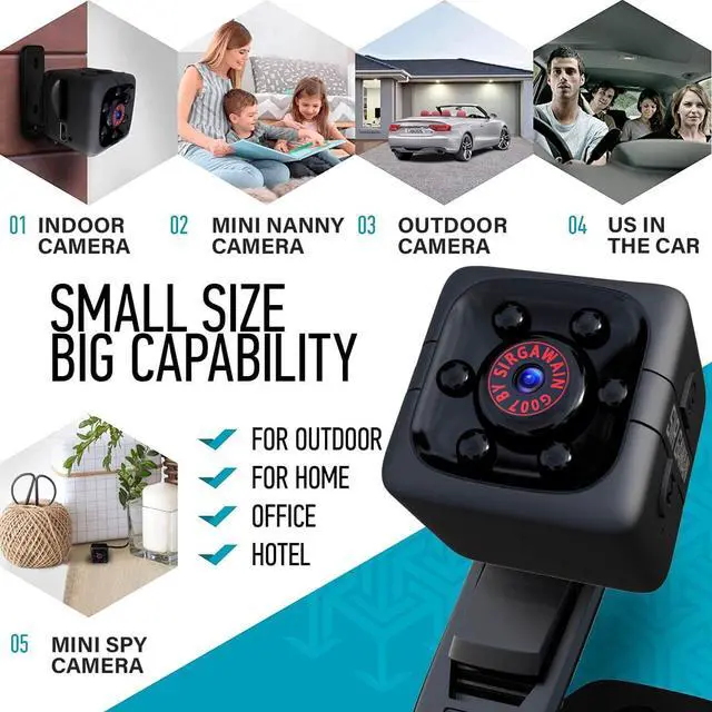Alt view image 3 of 6 - Upgraded Mini Spy Camera 1080P Hidden Camera V2.0 - Portable Small HD Nanny Cam with Night Vision & Motion Detection - New Software - Hidden Spy Cam - Indoor Security Camera for Home and Office