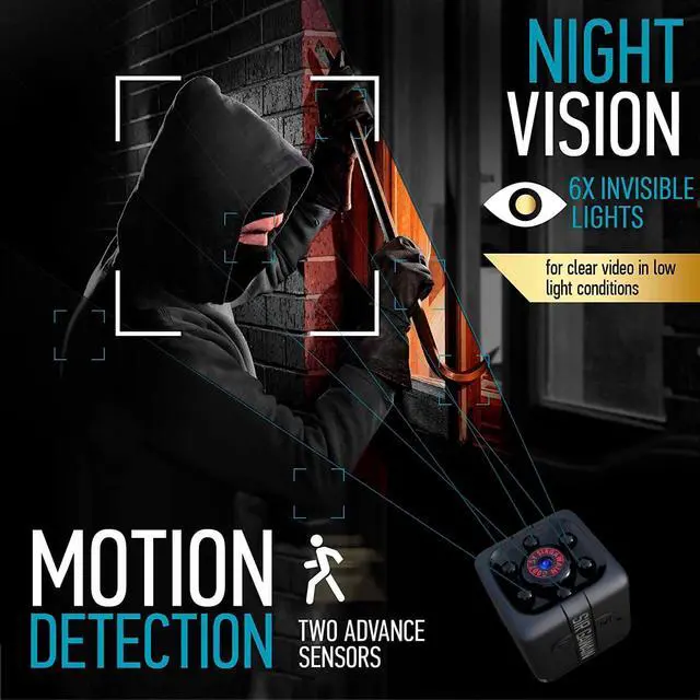 Alt view image 5 of 6 - Upgraded Mini Spy Camera 1080P Hidden Camera V2.0 - Portable Small HD Nanny Cam with Night Vision & Motion Detection - New Software - Hidden Spy Cam - Indoor Security Camera for Home and Office