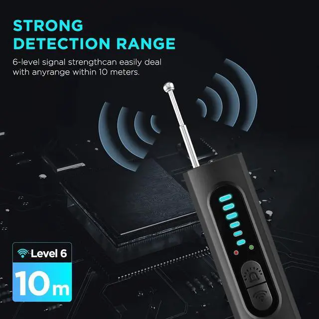 Alt view image 7 of 7 - Hidden Camera Detectors, Camera Detector, Bug and Hidden Camera Detector, RF Wireless Signal Scanner for Home Office Travel, 6 Levels Sensitivity 4 Modes, 34H Working Time