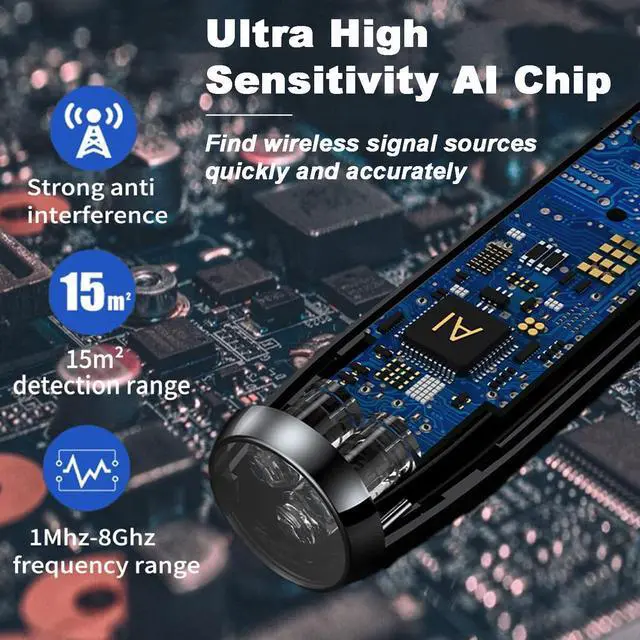 Alt view image 3 of 7 - Hidden Camera Detectors, Bug Detector, /Bug/GPS Tracker/RF Signal Detector, 4 Pro Modes, 5 Levels Sensitivity, Camera Detector Spy Camera Finder, Spy Camera Detector for Hotels, Home, Office