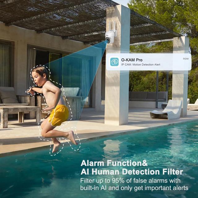 Alt view image 3 of 7 - Gadpiparty EVERSECU 2K 3.0MP Outdoor WiFi PTZ Security Camera, 2.4G&5G WiFi, Auto Tracking, 2 Way Audio, Color & Infrared Night Vision, Work with Alexa, SD Card & Cloud Storage, ONVIF Compliant IP Ca