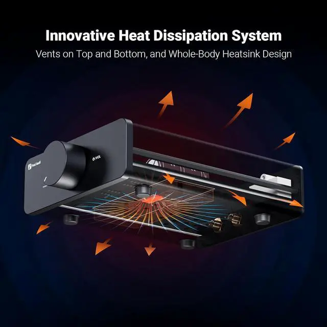 Alt view image 5 of 7 - Fosi Audio V3 Stereo Amplifier Home Audio 300 Watts x2 Power TPA3255 Class D Mini Speaker Amp 2 Channel Audio Component for Passive Bookshelf Tower Speakers Desktop Home Theater with 48V Power Supply